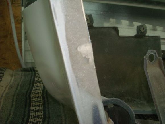 After grinding and sanding with 80 grit.