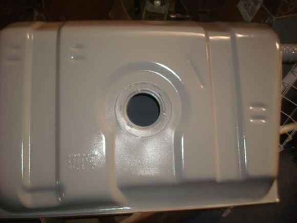 Gray powder coated out of the box.