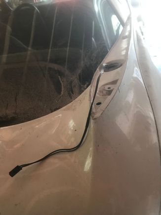 The pigtail for the third brake light is not in a good spot.