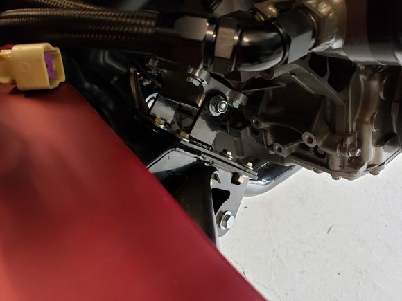 Mounts pushed back as far as possible 