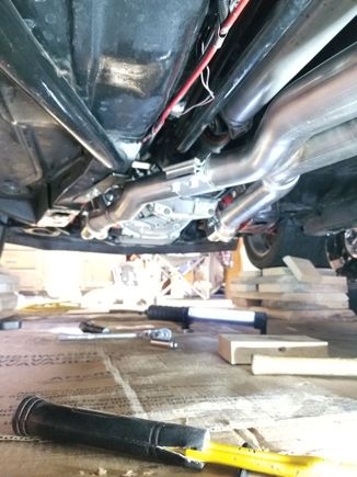 From under the car. Roughly in place 