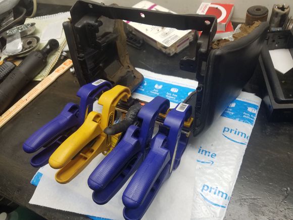 Clamped up and will let sit for a day