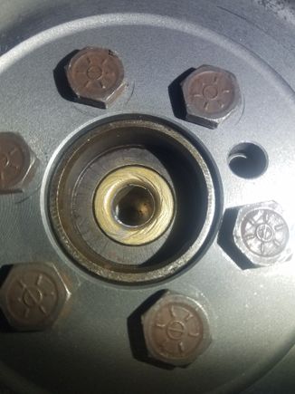 National PB-656-HD pilot bushing.  I have a replacement coming in, thought maybe the marks on the face were from the input shaft.  However, I see no corresponding marks on the shaft.