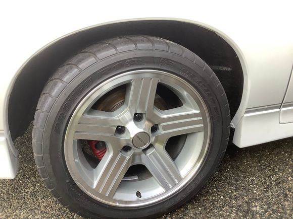 Hawk's 17x9 reproduction wheels with 245/40/17 Toyos