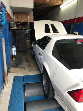 Strapped in for the dyno run