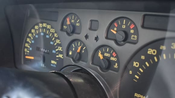 closeup of the dash