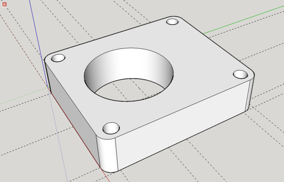 5 minute sketchup ;)
The center hole is pretty non-critical size wise, as long as the shift lever doesn't hit it.