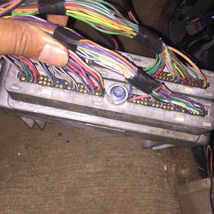 Looks like orange coming off b1 but c16 didn't have a wire there I don't believe I'll check again tomorrow if I'm even checking it right. Does it go c-clear and b-blue?