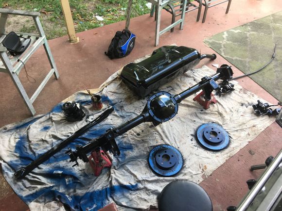 Decided to Por 15 the rear and other parts while I was at it