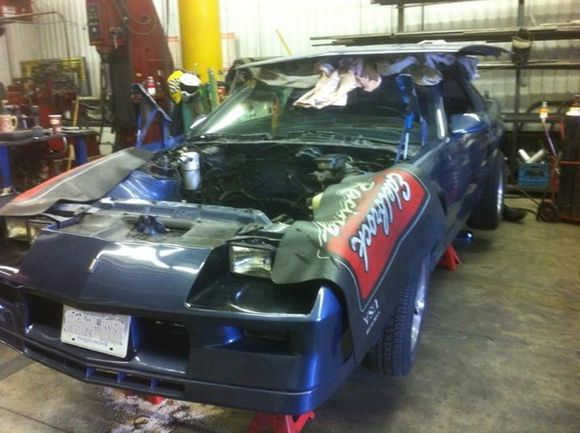 3. Teardown begins. Engine, tranny and interior out.