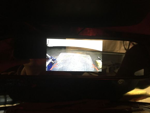 Front camera. Car is on stands but I need to cut the wire to unflip the image.