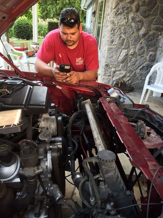 Jose wasn't even worried about radiator fitment.