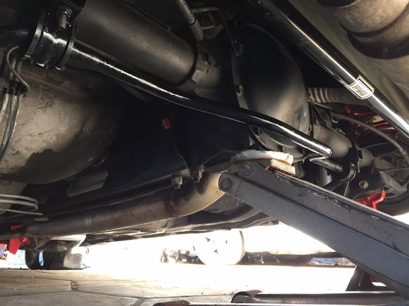 Notice the exhaust cat back is not mandrel bent.
  I will be replacing the cat back as funds allow, as well as the tips.