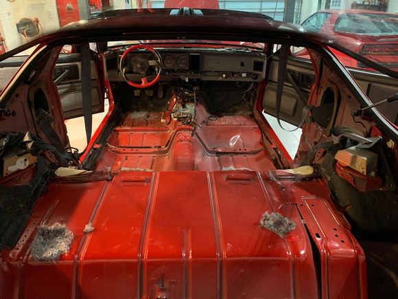 Stripped interior. Amazingly clean and solid