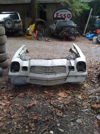 1980 Z28 front clip
compete with heat extractors, and front fender flares and center spoiler