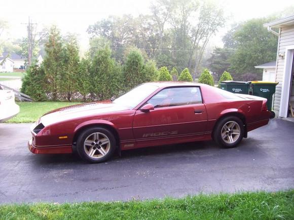 This IROC Z28 came with the gold package...gold wheels and gold/black lower body stripe and gold lower skirt (5.7 LITRE TUNED PORT INJECTION ) badges