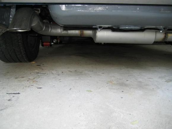 3&quot; exhaust with a single outlet Cherry Bom Pro Series muffler. Hidden tip.