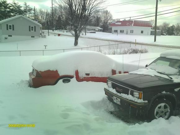hit telephone pole doing about 15-20 mph this winter now i have some work cut out for me...sad day.