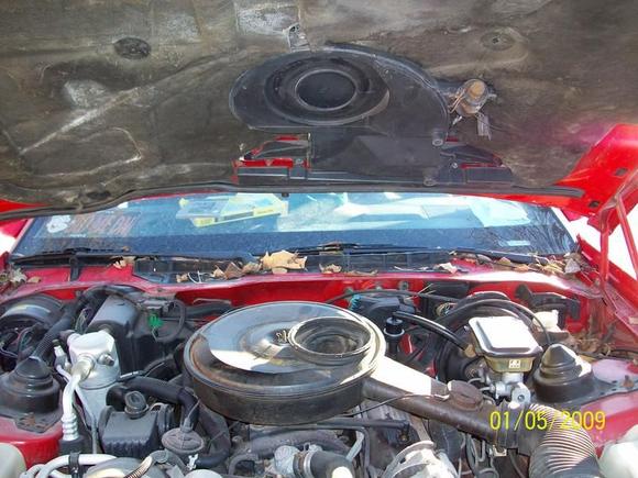 Correct Aircleaner lid....separate find from the hood, made it all functional