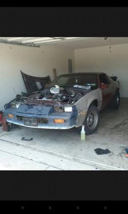 82 Camaro with donor parts.