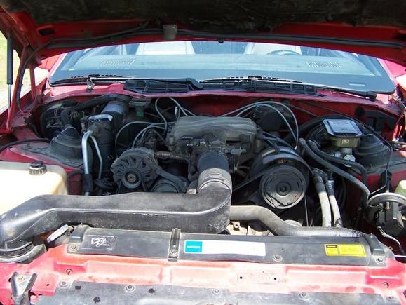 3.1 but i hope to be putting a ls1 or one of my dads old racing ebgines in it.
