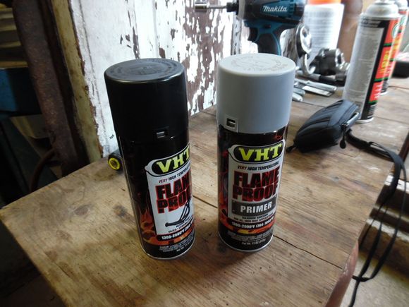 I decided to spray it black again and went with VHT. I have read that black paint helps dissipate heat better than other colors.