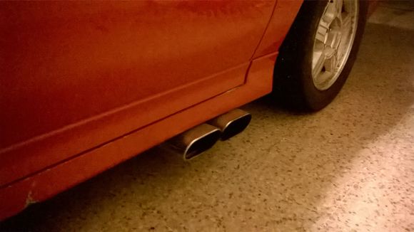Driver's side exhaust, included.