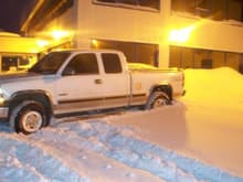 mikes truck in snow