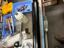 And my driveshaft is made and it actually fits! This is from Drift Motion out in Cali. They make an adapter to take the AR5 CV flange and mate it to a regular U joint. They also do custom shafts and had no issue making this for me.