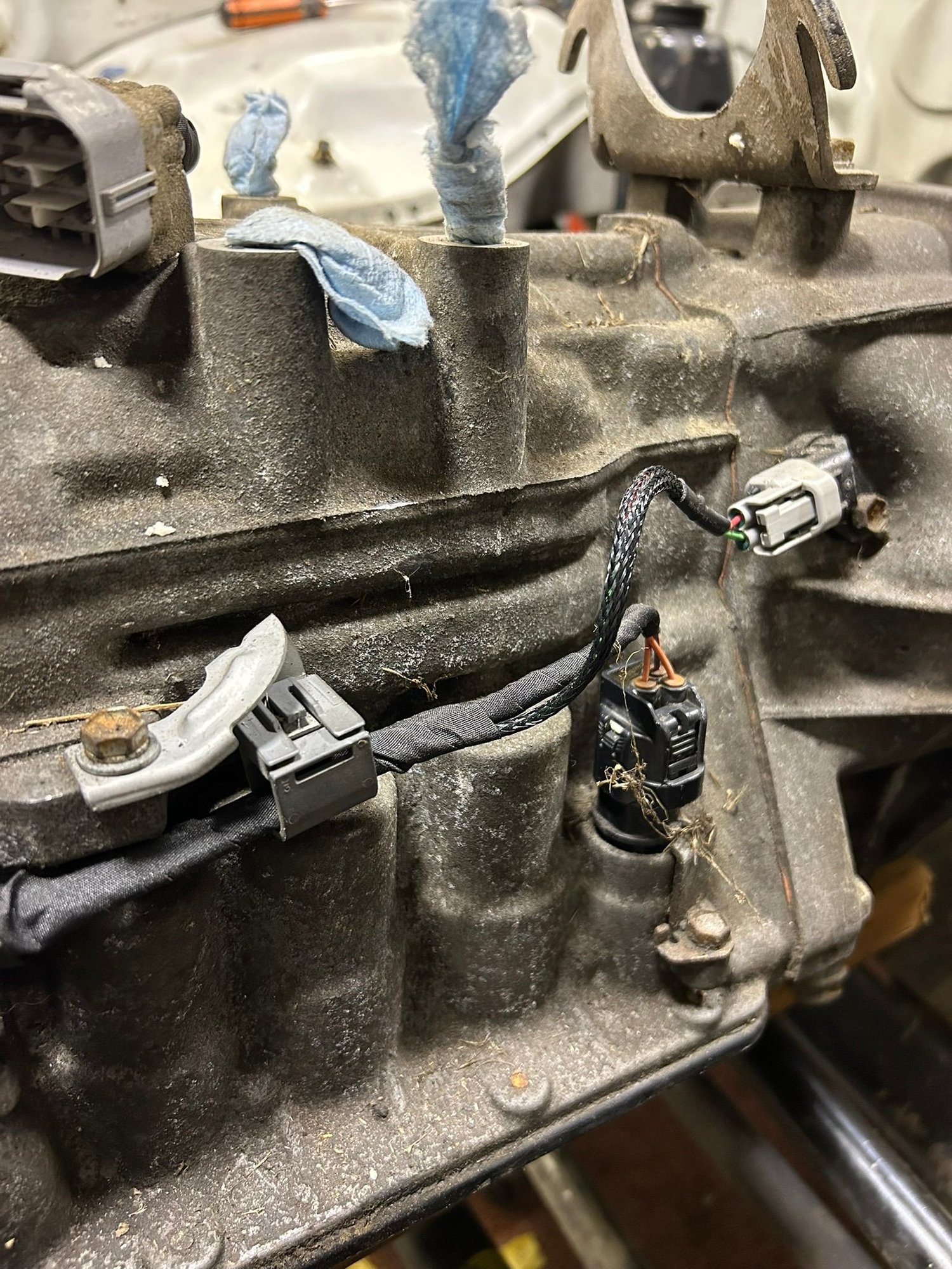 Black connector is the solenoid connector and the VSS is the gray connector