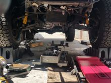 Everything back in, again, the tranny jack was invaluable here!