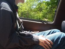 First time someone else rode in back.  The top has only been off sin March,  ha ha!