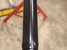 Front alignment is tomorrow and had a decent amount to go through this afternoon after work. Really wanted this back under the truck so as soon as i get paint on it i set the heat lamp on it and occasionally rolled it. 