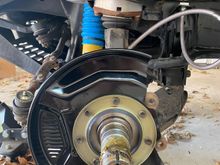 Trimmed dust shield, new knuckle seal, Marlin stainless lines 