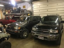 Both of his 4runners side by side