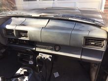 Dash badly cracked in several places, worst feature of interior: plan to research dash covers.