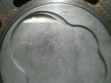 you can see where the valves nicked the top of the piston.  Good thing I didn't have a stage 5 high lift cam!