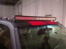 re-mounted the light bar - I hate these things and prefer the old school look of rally lights, but dude spent $700 on this one and it's already wired up.  I'll go with PIAA's on my 4Runner