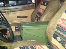 1 long box with a few 2x4s under it to get the right height.