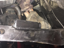 kit provided these 5"x2" plates to weld into the hole on the motor mount when you remove the IFS brackets