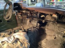 Instrument panel, heater core and new speedometer cable went in today. Feels good to get started on the interior. 