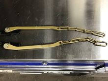 The tail gate stays arrived from an eBay seller. Here they are cleaned up and painted. 