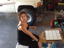 had some help then got bored and got to work on her own projects