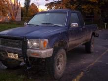 a little dirty the morning that a drunk driver hit my yota. the car was no match for the yota and its 4"tubular bumper