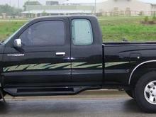 Just starting to take off the stickers from the side of my truck.  They dont make them anymore!