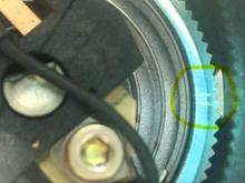 Mark to locate the spring cog back to it's original position after swapping the 22RE internals