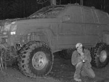 Me in front of my buddy's 96 Jeep Grand Cherokee Orvis edition. helped him put it together last summer, sitting on; Front: 6&quot; of lift, Rear: 8&quot; of lift, 36&quot; TSL's. The thing is a tank!