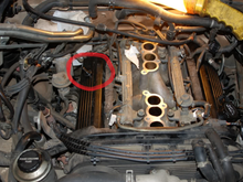 with the intake removed it's right there