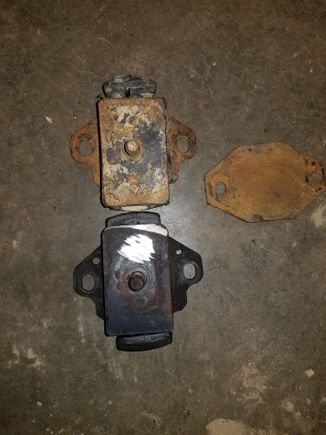 For the mounts off the frame you will need to place a 1/4 plate underneath the factory motor mounts.
 For the actually motor mounts there the same I used on mine. They are Jz to 22re mounts. For the 2nd gen v6 frames they need to be slightly extended length wise to bolt up.