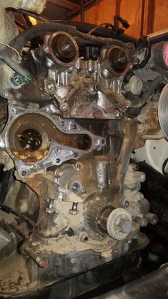 Went and put a new water pump while it was somewhat easy to do. Actually getting to the water pump takes longer then replacing it. I didn't look far enough ahead to order new timing belt and belt tensioner. Since they only have about 25k on them from when this motor was put in the other 4runner I don't think they'll be an issue for some time. Water pump I order a AISIN pump for a 1993 2jz supra